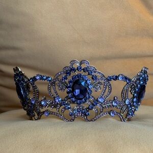 Elegant Purple Crystal and Bronze Tiara